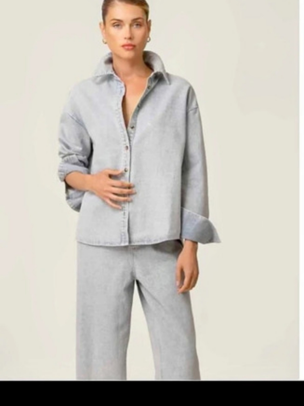 NWT Line & Dot Elowyn Denim Shirt